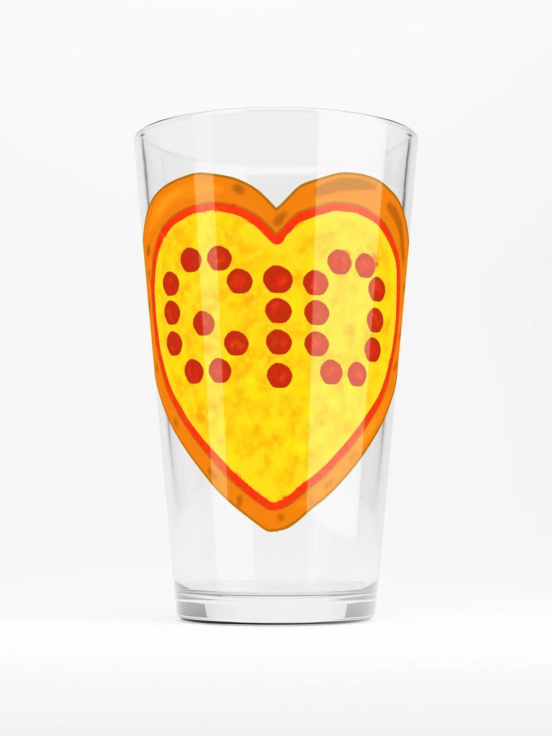 TheFirstGio Pizza Heart Pint Glass