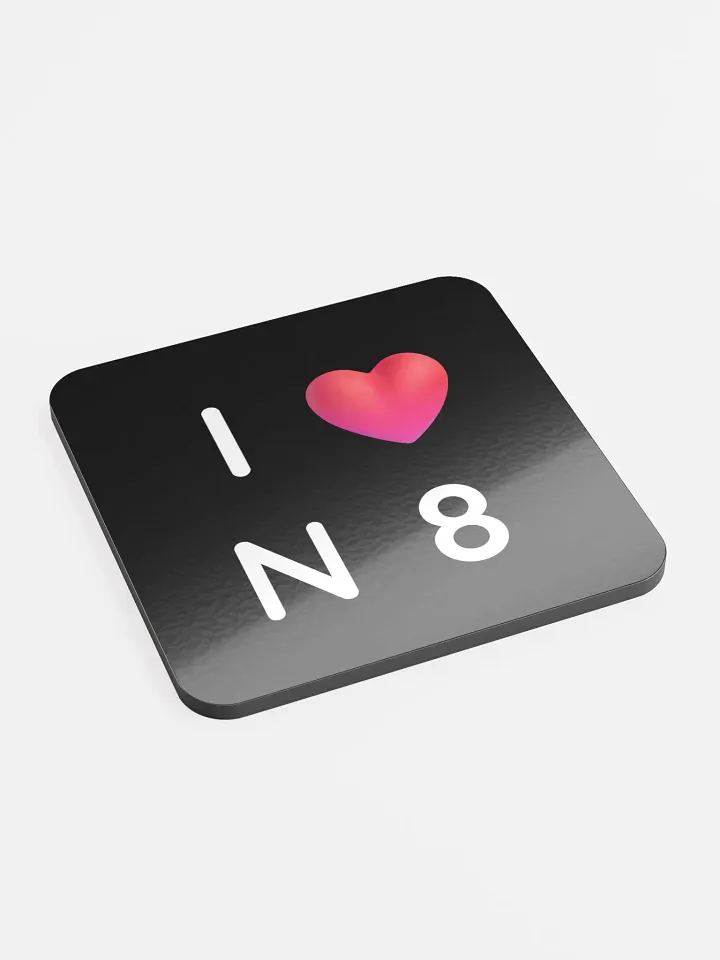 I ❤️ N8 Glossed Cork Coaster product image (2)