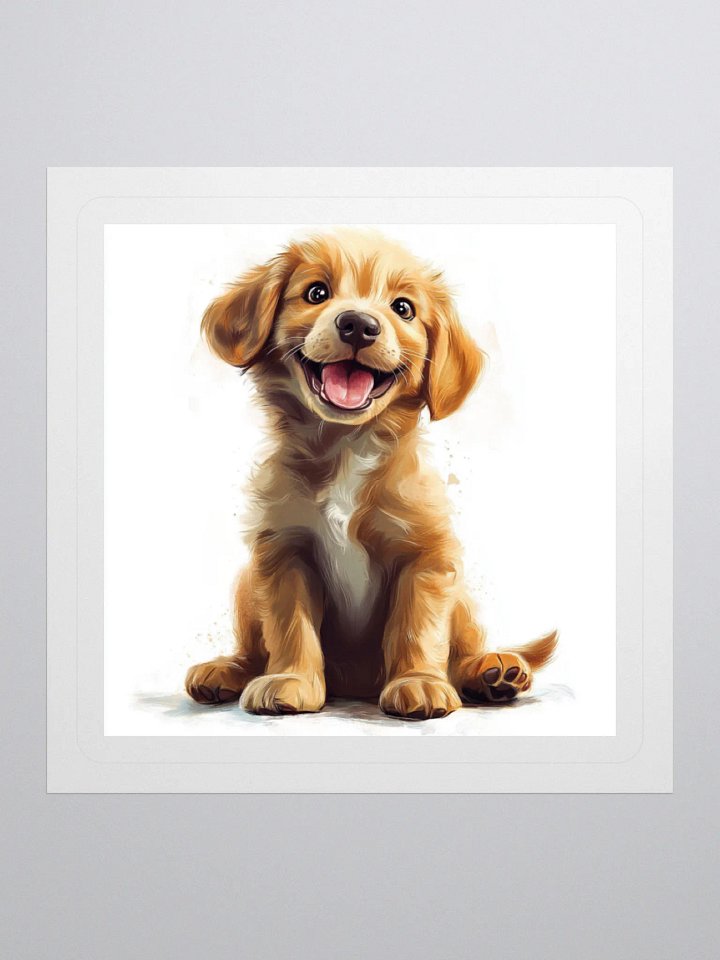 Playful Puppy Kiss Cut Stickers product image (3)