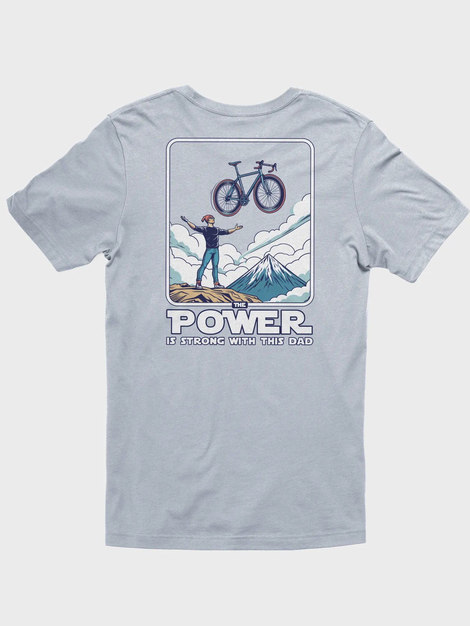 The Power is strong with this Dad cycling design T-Shirt product image (1)