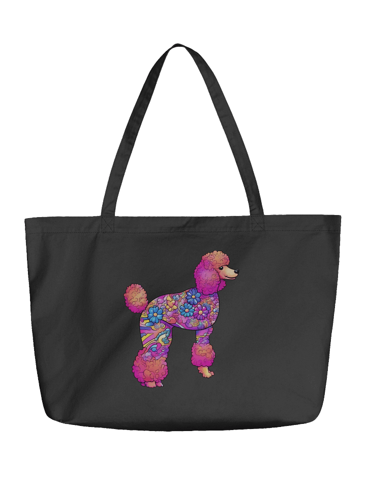 Flower Power Poodle #1 -Eco-conscious Organic Cotton Tote product image (1)