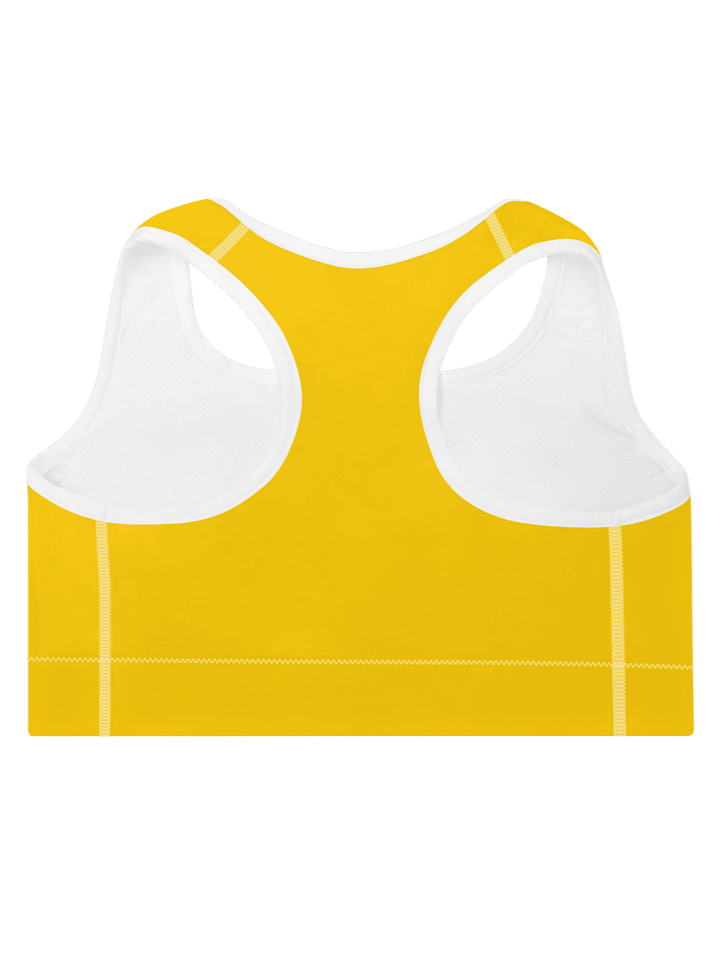 Women's Activewear - Padded Sports Bra Gold/White - Printed White Logo product image (2)