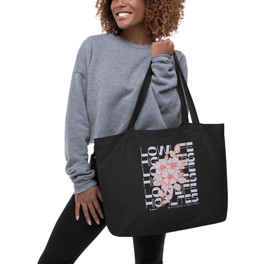 LowLifeHighLites Eco Cotton Floral Tote Bag product image (5)