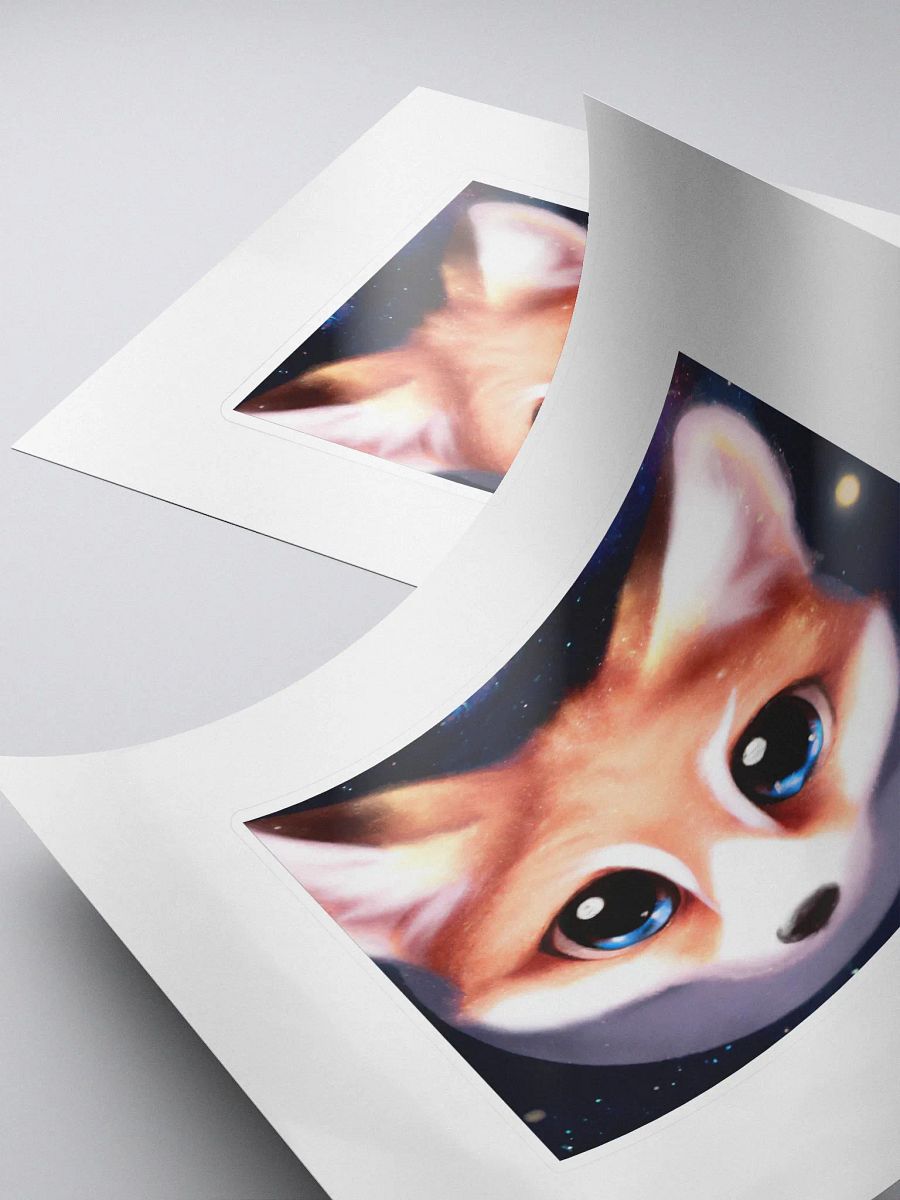 Cute Galactic Fox Alpha Sticker product image (4)
