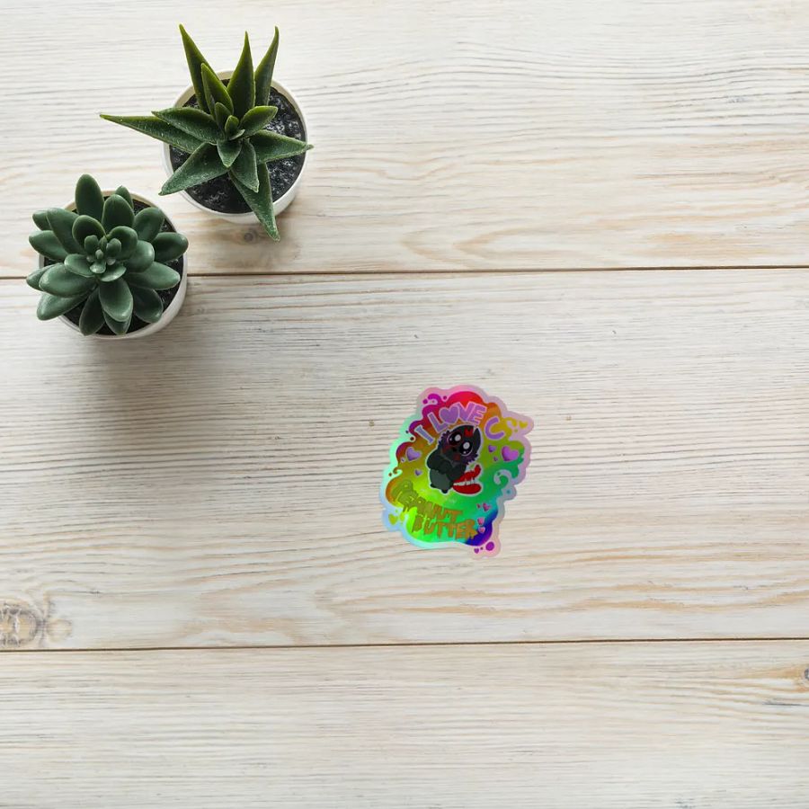 Fury Loves You Pride Holographic Sticker product image (10)