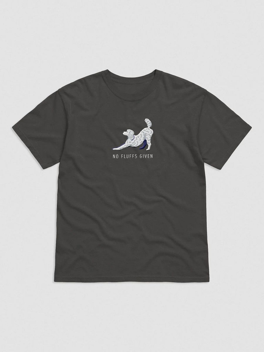 No Fluffs Given(2) T-Shirt(Embroidered) of a Standard Poodle(White) product image (4)
