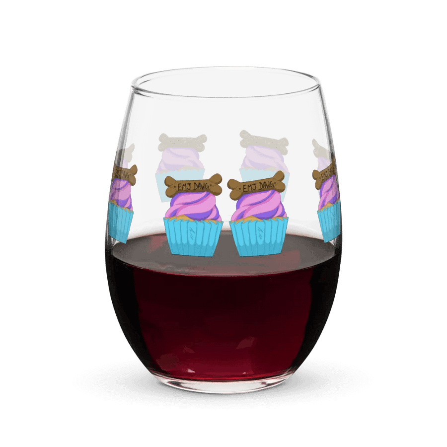 EmJDawg Cupcake Stemless Wine Glass product image (6)