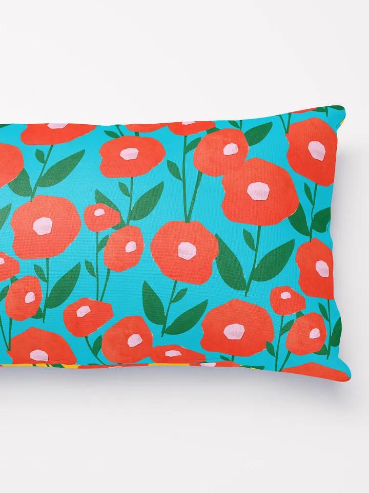 Cheerful Poppy Blooms All-Over Pillow product image (2)
