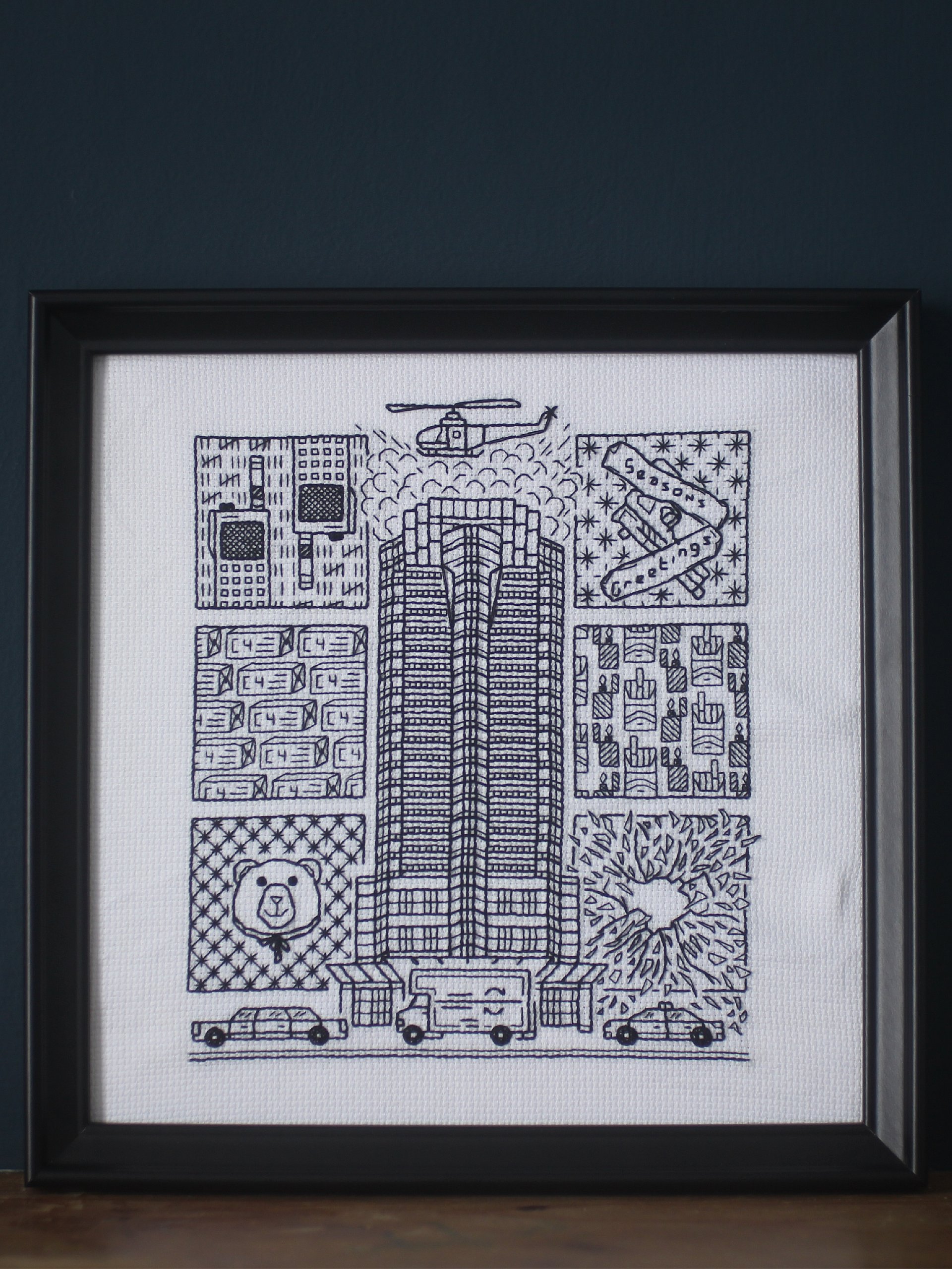 Yippee Ki-Yay • Blackwork Cross Stitch Pattern • PDF Digital Download product image (2)