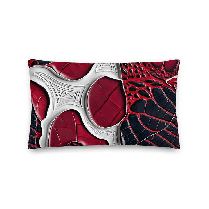 Red Acrylic Paint Pour Inspired Premium Accent Pillow product image (1)