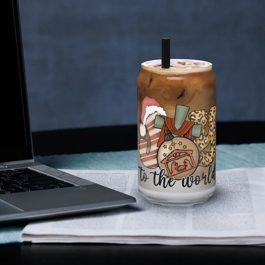 Joy to the World Can-Shaped Glass product image (33)