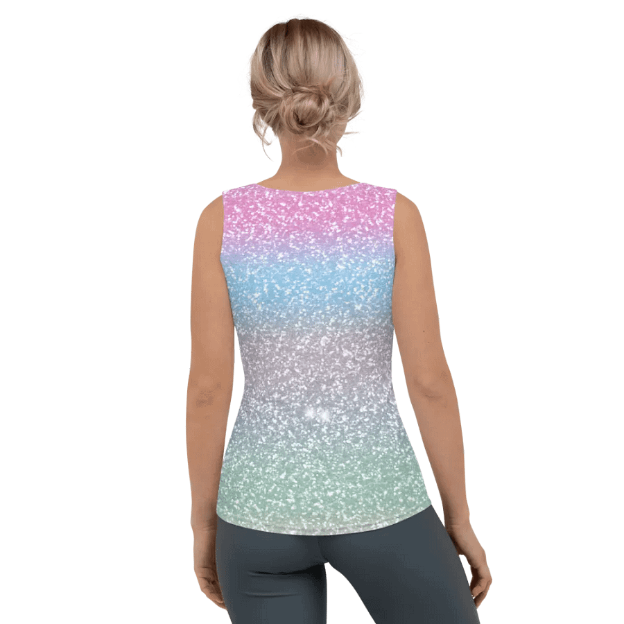 Glitter Unicorn Texture Design Tank Top (6) product image (4)