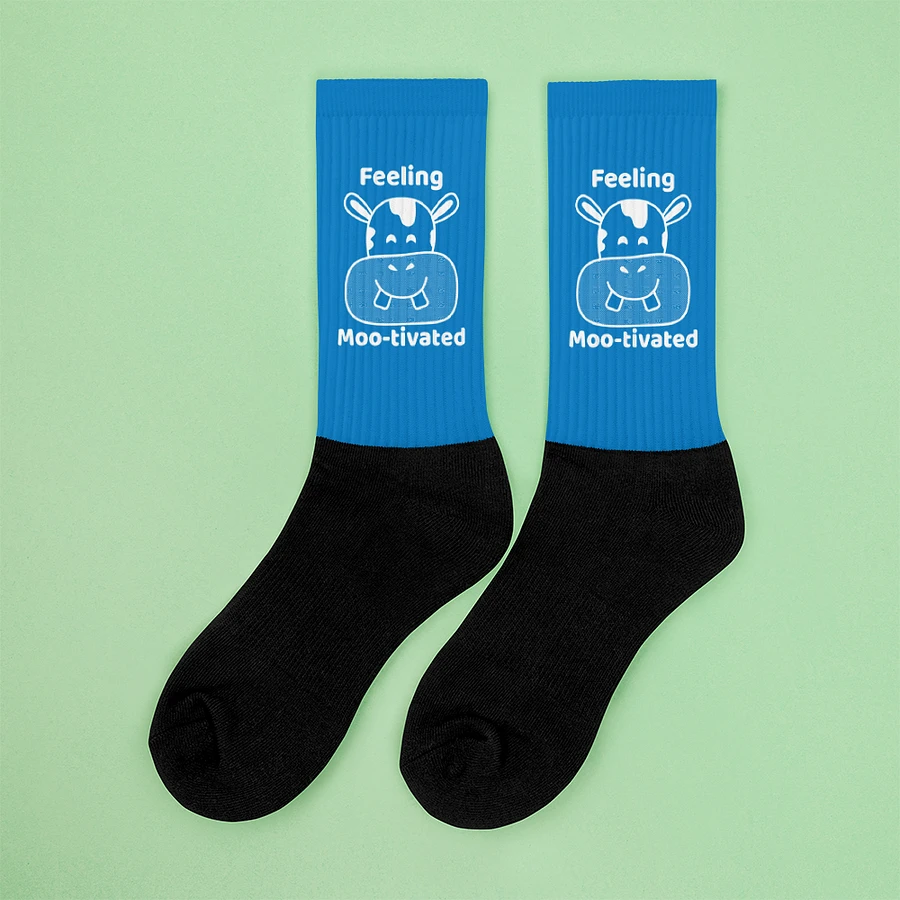 Feeling Mootivated Blue Cow Socks product image (5)