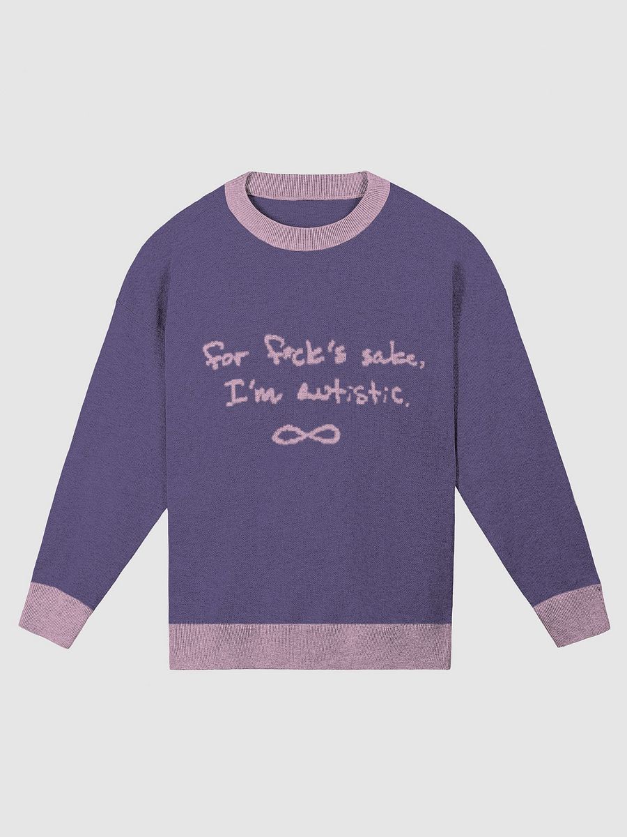 FFS, I'm autistic. (lg. design, duotone purple) knitwear relaxed crewneck product image (1)