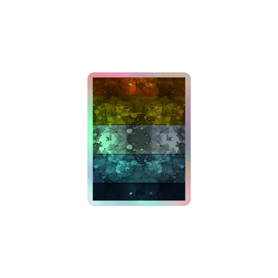 Aroace Pride Flag Sticker: Sunset Colors (Textured Variation) product image (1)