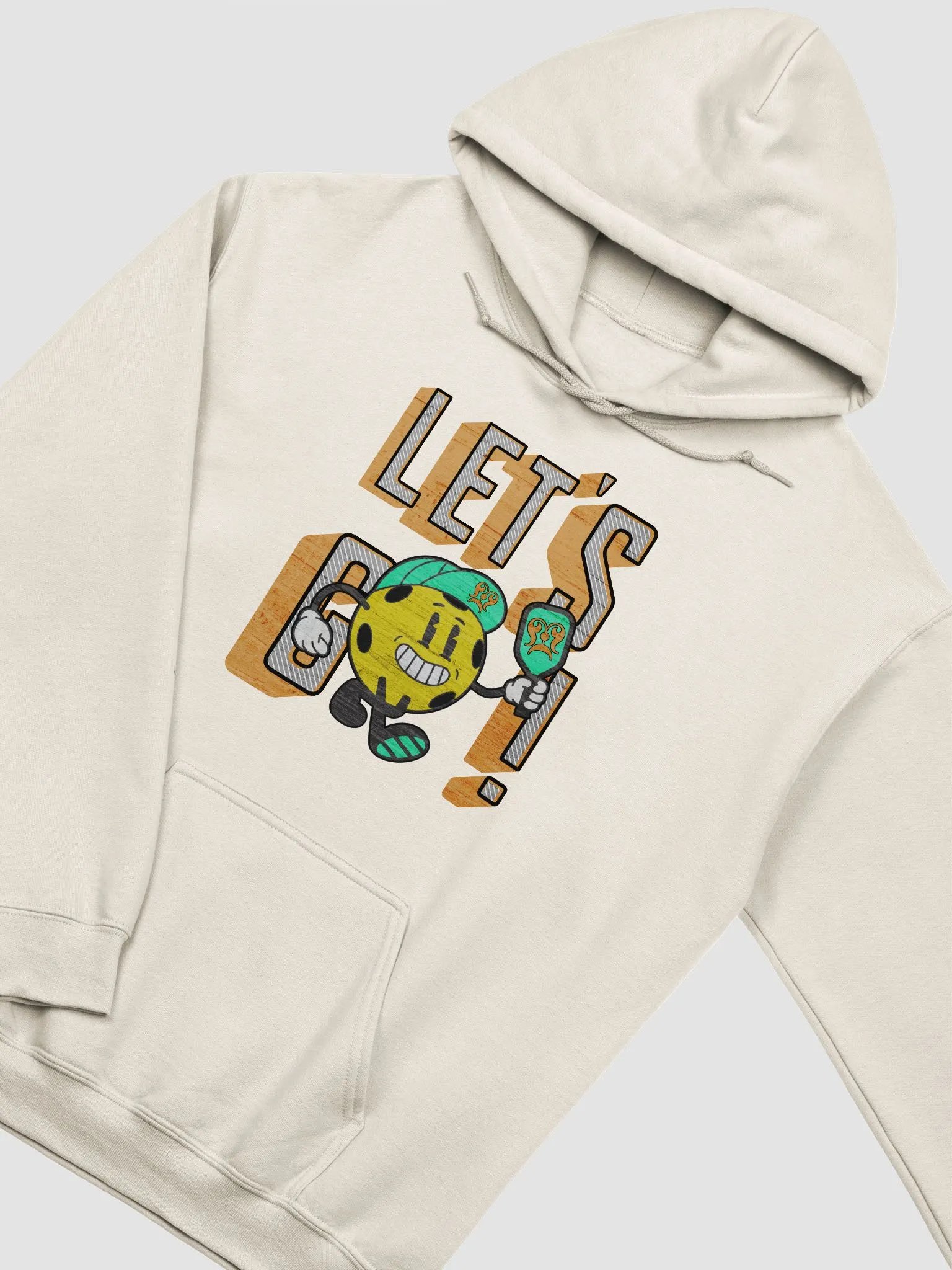 Lets Go Pickleball Mascot Adventure Ready Hoodie product image (18)