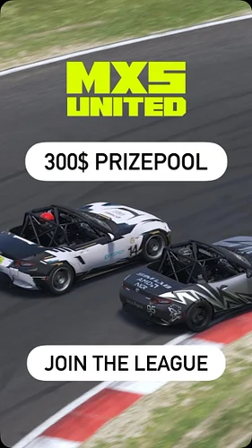 MX5 UNITED – SEASON 2 IS COMING

Yes - over 300$ worth of Prizes up for grabs. FREE ENTRY! Register today and keep your muscl...