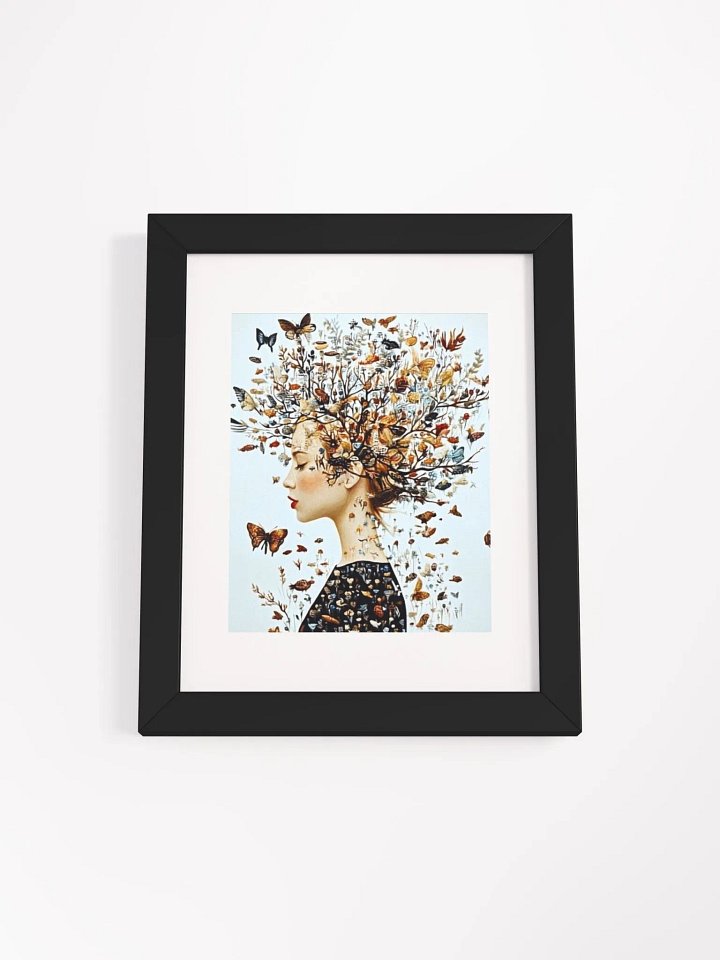 Ethereal Woman & Nature Art Print – Surreal Botanical Poster product image (1)