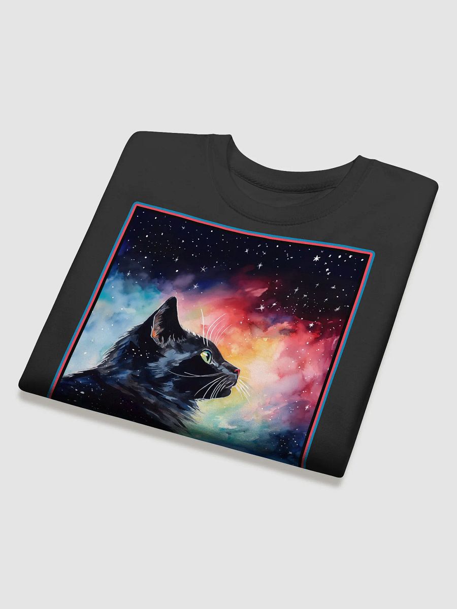 Colorful Black Cat And Night Sky Sweatshirt product image (47)