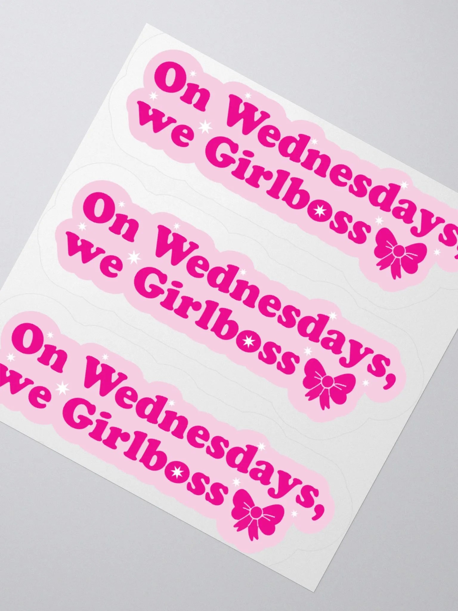 On Wednesdays, We Girlboss Sticker product image (8)