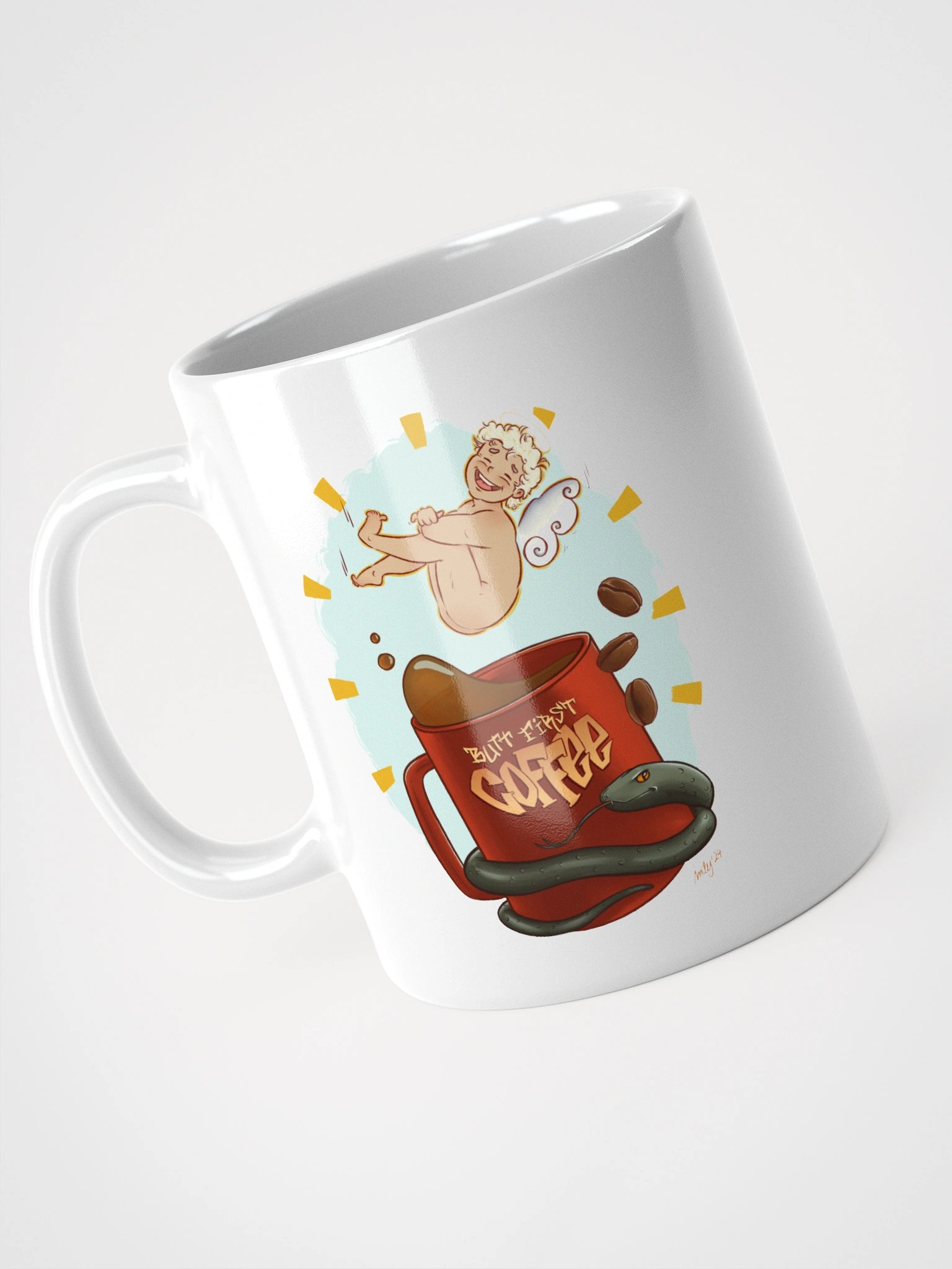 mug : butt first coffee | angel & snake edition product image (10)