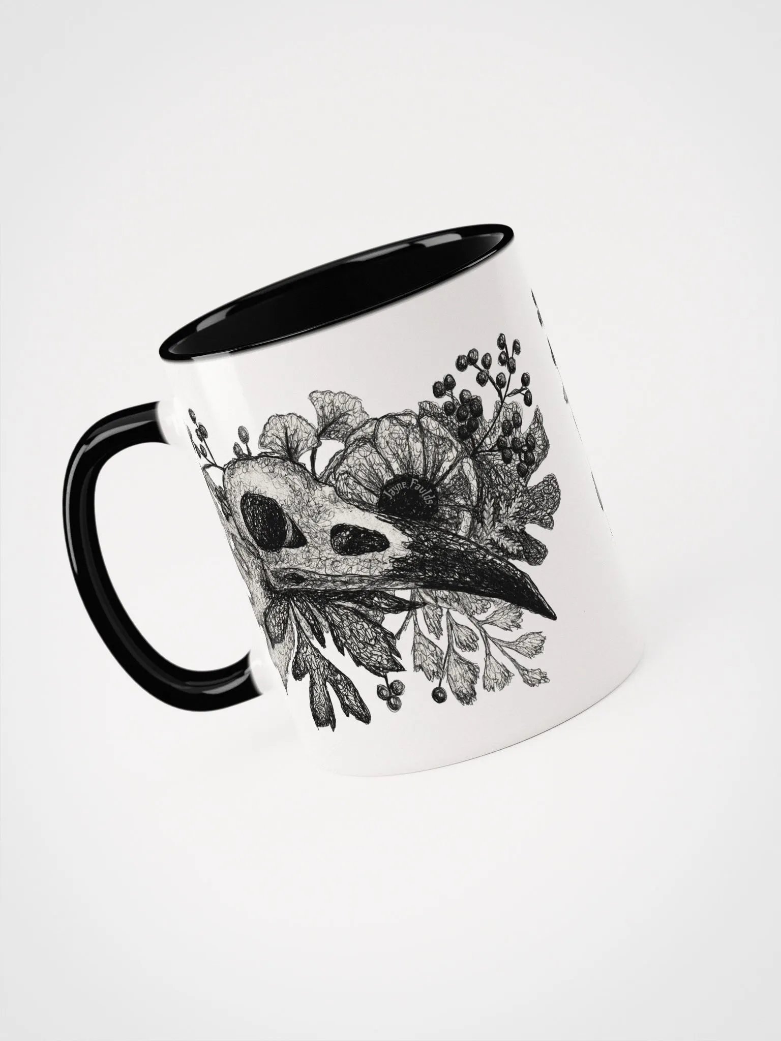 Raven Skull White Mug product image (4)