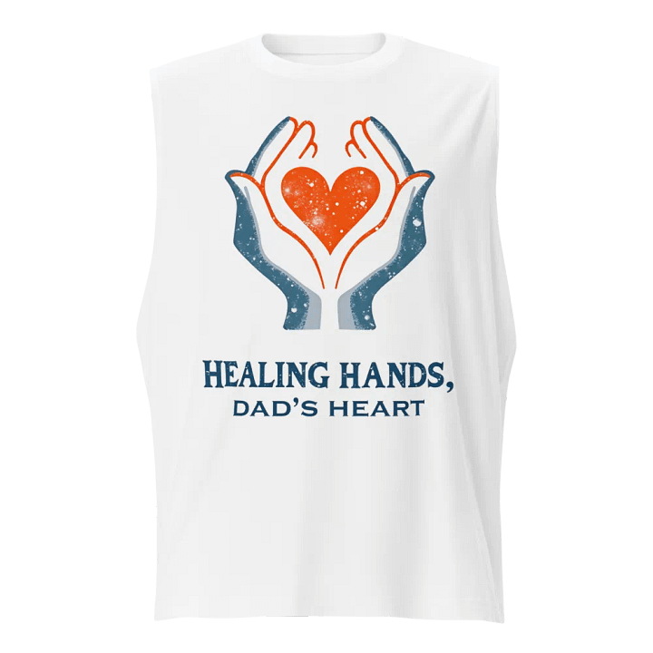 Flaming Heart , Dad's heart, Healing Hands Muscle Tank product image (5)
