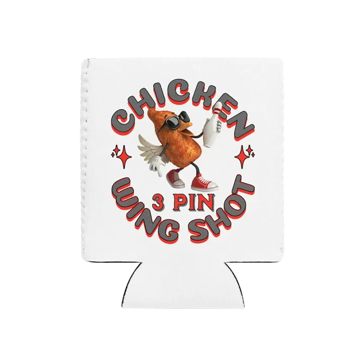 Chicken Wing Shot 3 Pin Bowling Funky Can Cooler product image (2)