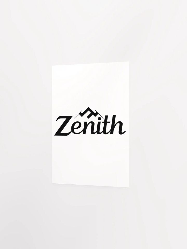 White Zenith Matte Poster product image (2)