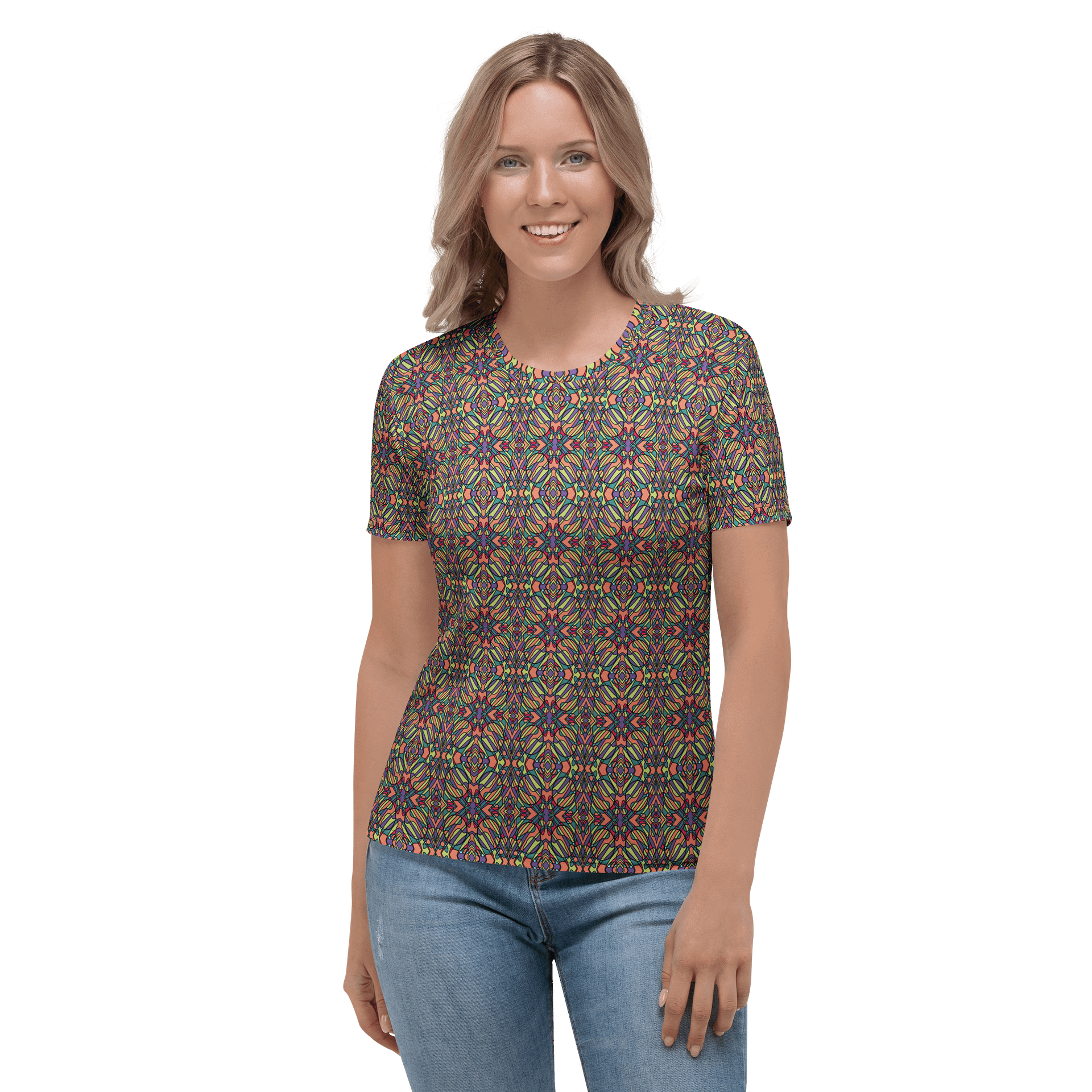 Vintage Circus Pop Art - All-Over Print Women's Crew Neck T-Shirt product image (1)