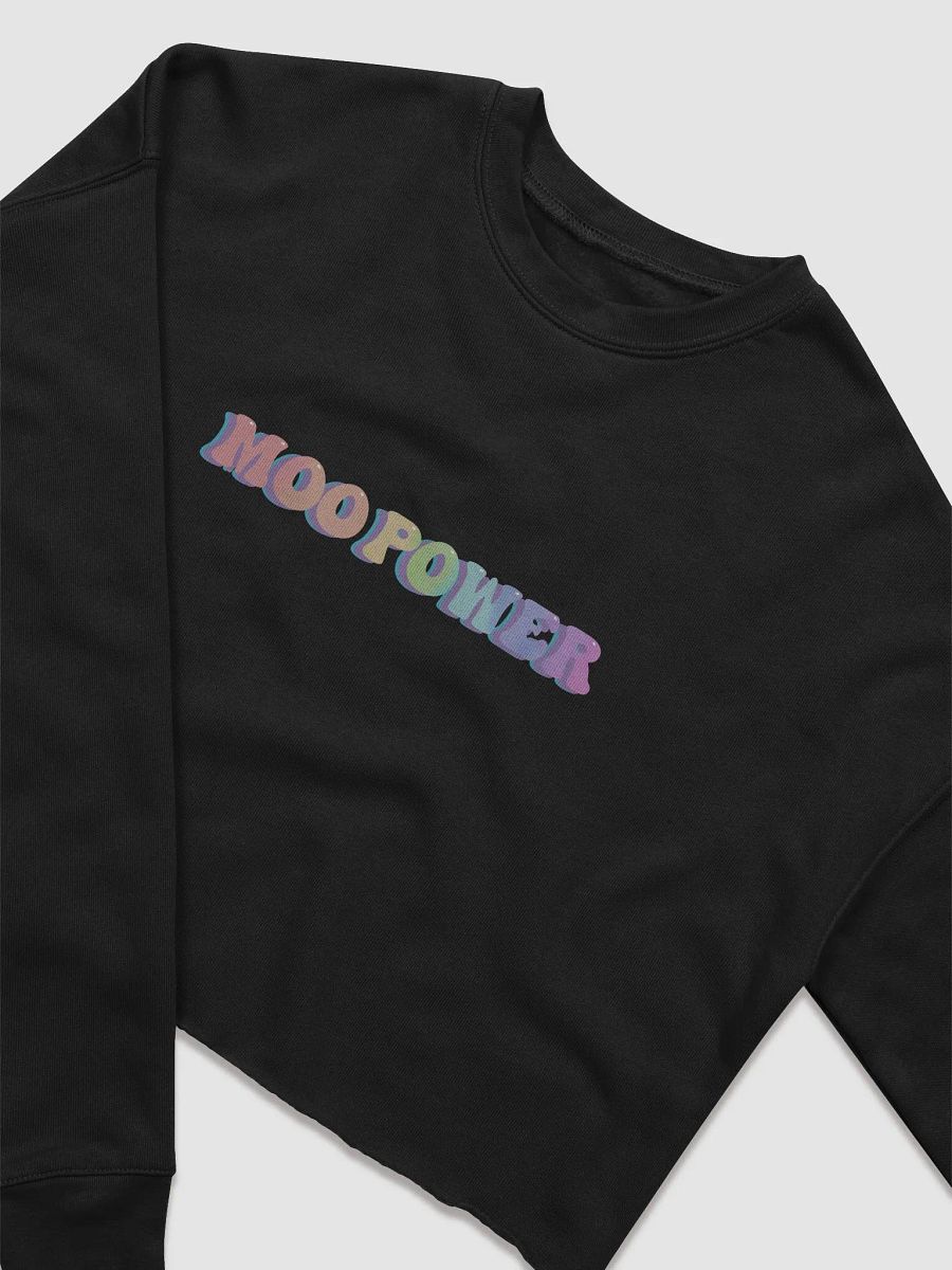 Women's Fleece Cropped Rainbow Moo Power Sweatshirt product image (6)