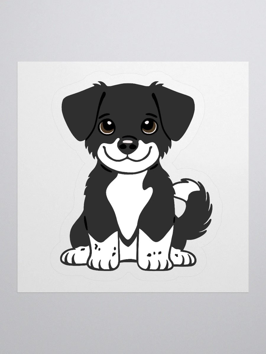 BLACK & WHITE LABRADOR PUPPY STICKER product image (3)