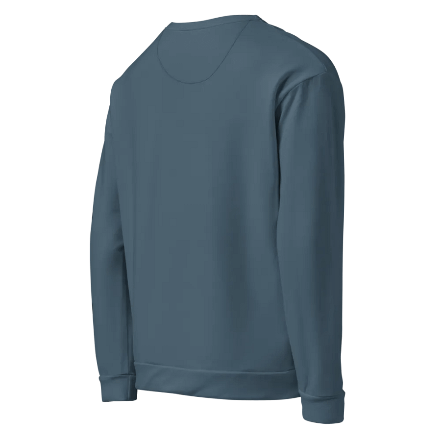 Plain Dark Greyish Blue Soft Summer Unisex Recycled Polyester Heavyweight Premium Sweatshirt by Treasure Pie product image (6)