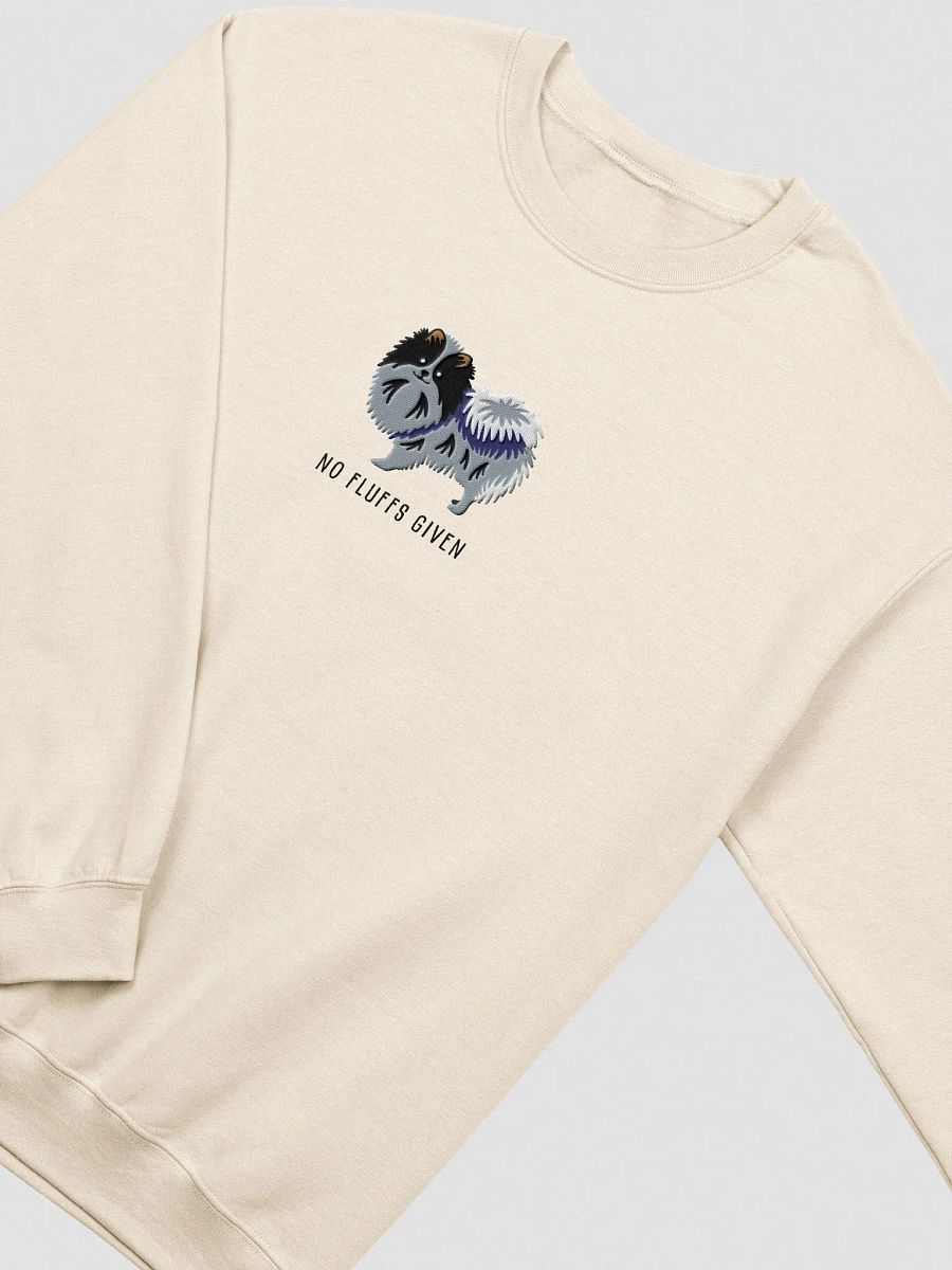 No Fluffs Given Sweatshirt (Embroidered) of a Pomeranian(Blue Merle) product image (6)