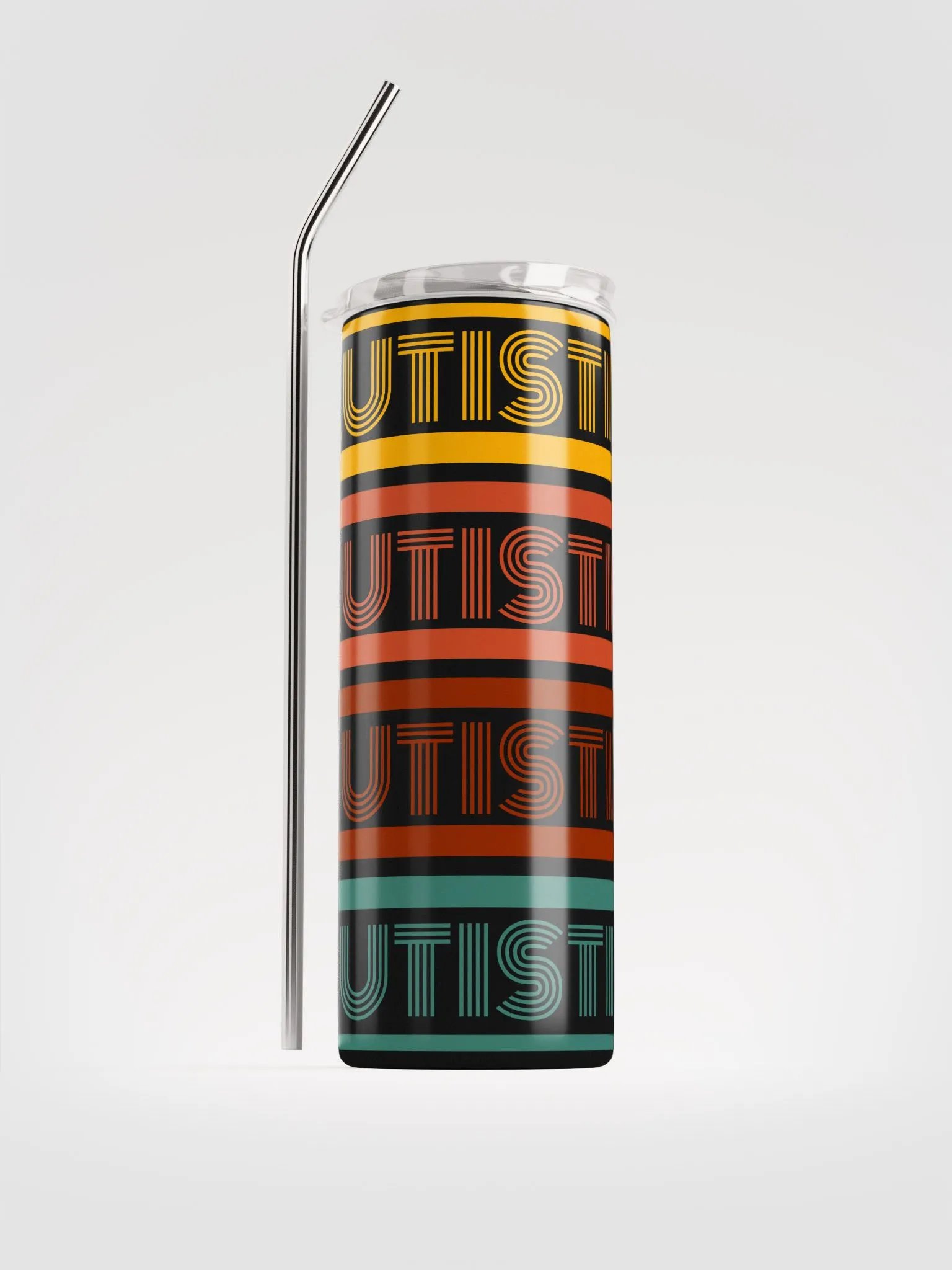Autistic Retro Wrapped Stainless Steel Tumbler product image (2)