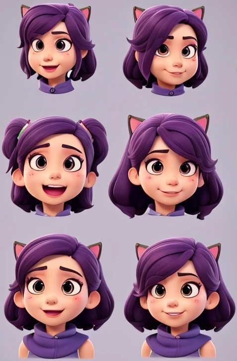 twitch emotes a 2 pack, 1 girl with purple hair product image (1)