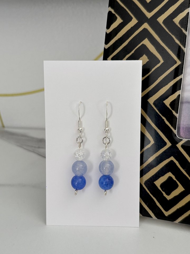 MFD-00288 | December Tanzanite-Esque Dew Earrings | Handmade Coastal Charm Jewelry by Monique Faella Designs™ product image (2)