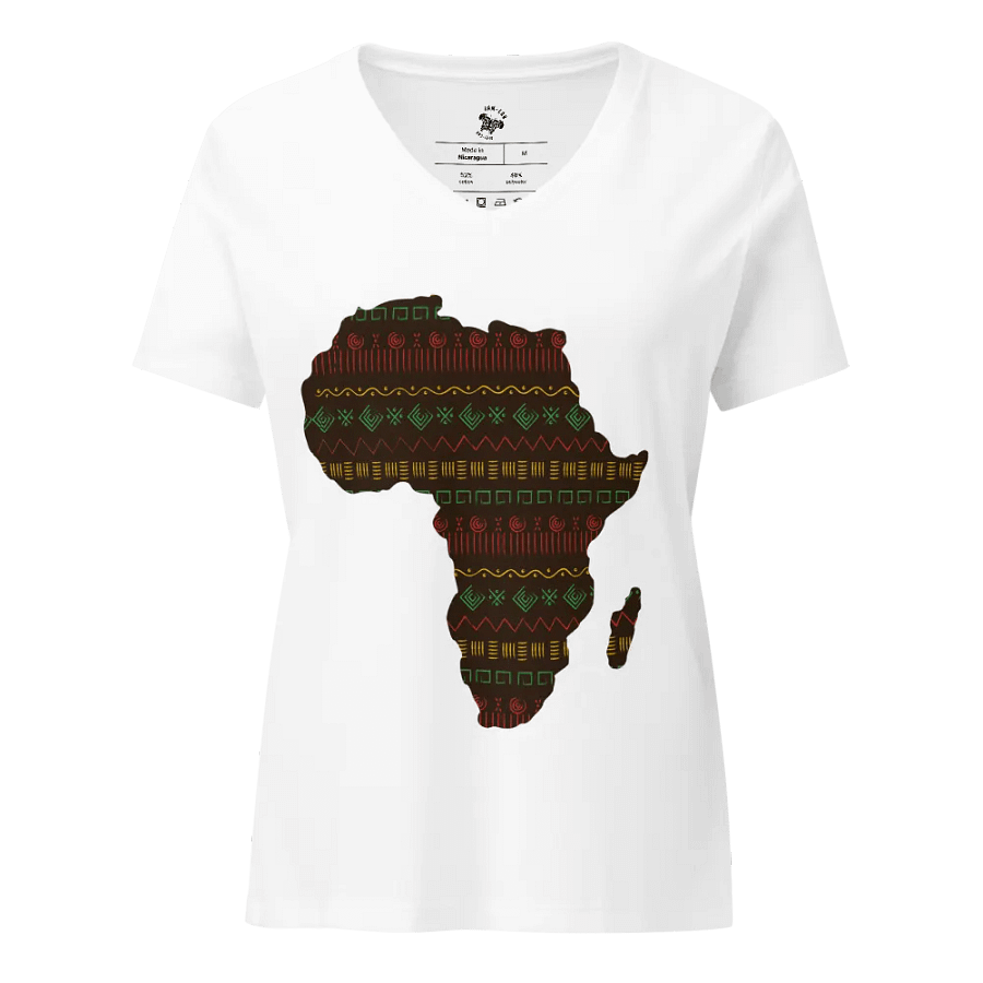 IN MY ROOTS - Women's Brown African Pattern White Tee product image (1)