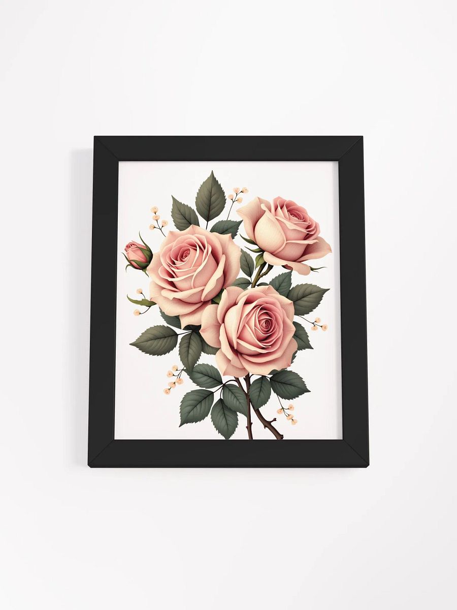 Elegant Pink Roses Framed Poster - A Timeless Addition to Home Decor product image (17)