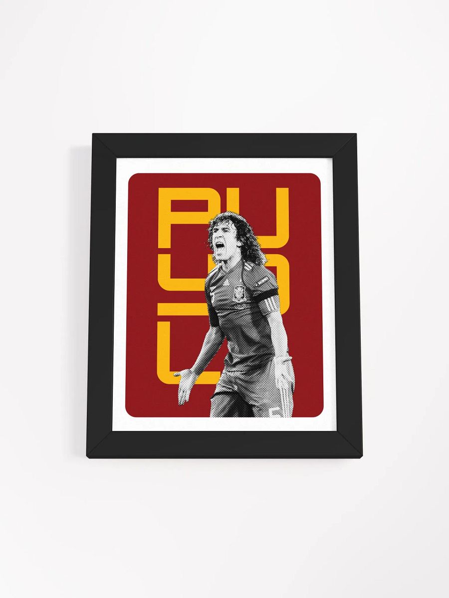 Carles Puyol BW Spain Name Art Framed Print product image (2)