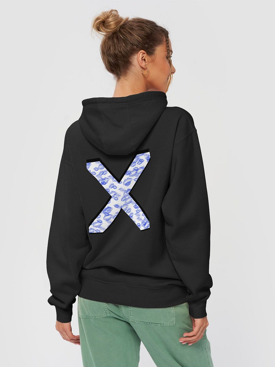 White X Blue Lipstick Kisses Hoodie product image (26)