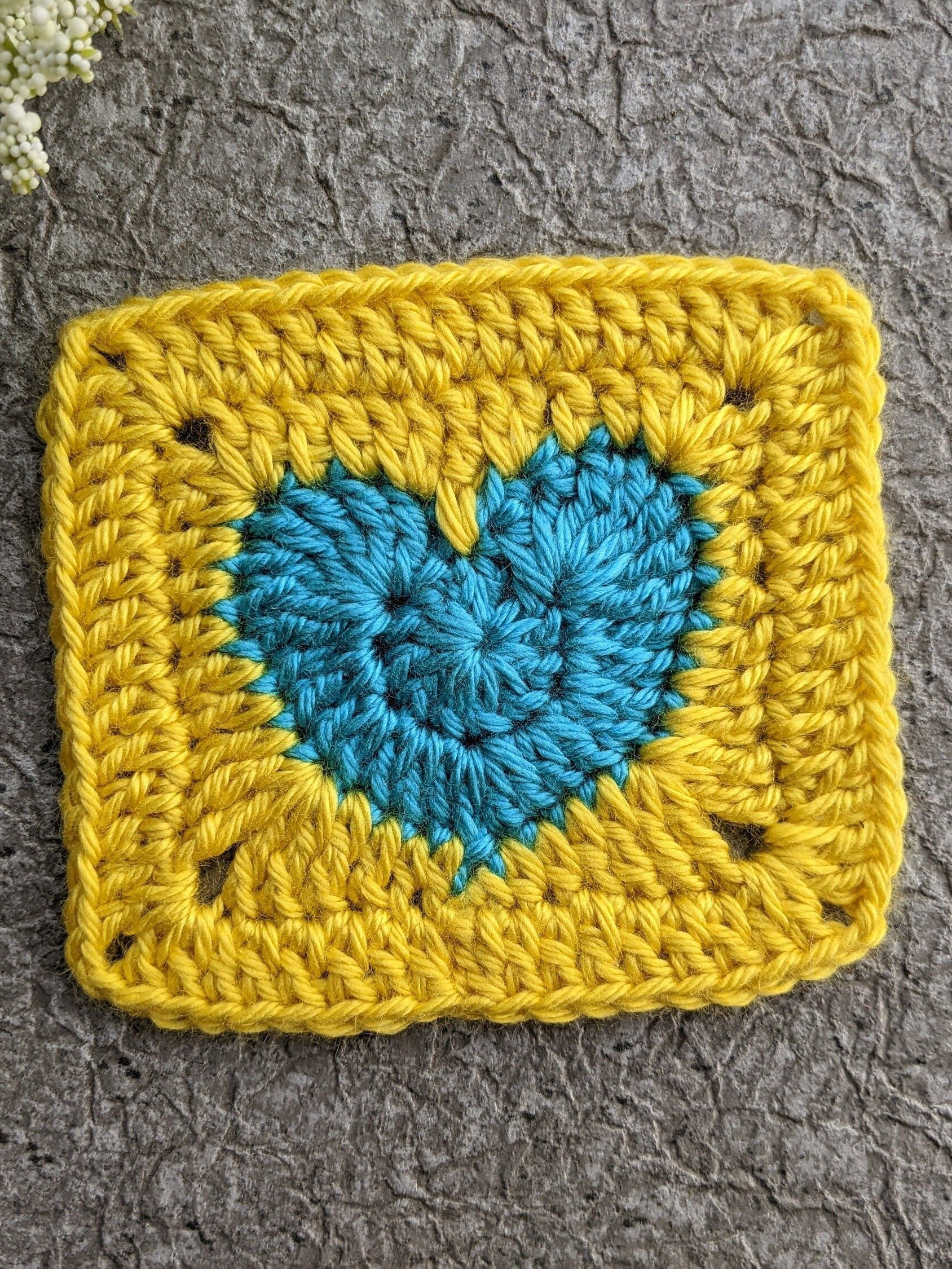 Crochet Solid Heart Granny Square Pattern product image (1)