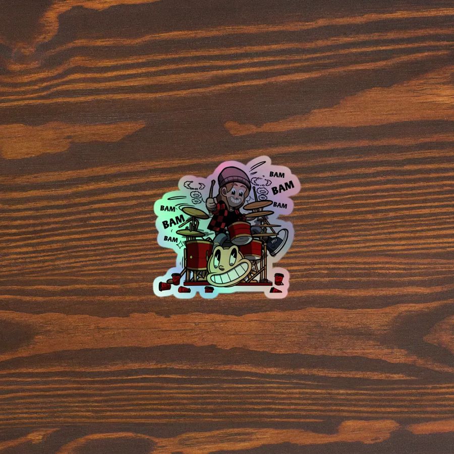 DKdrums Holographic Sticker product image (3)