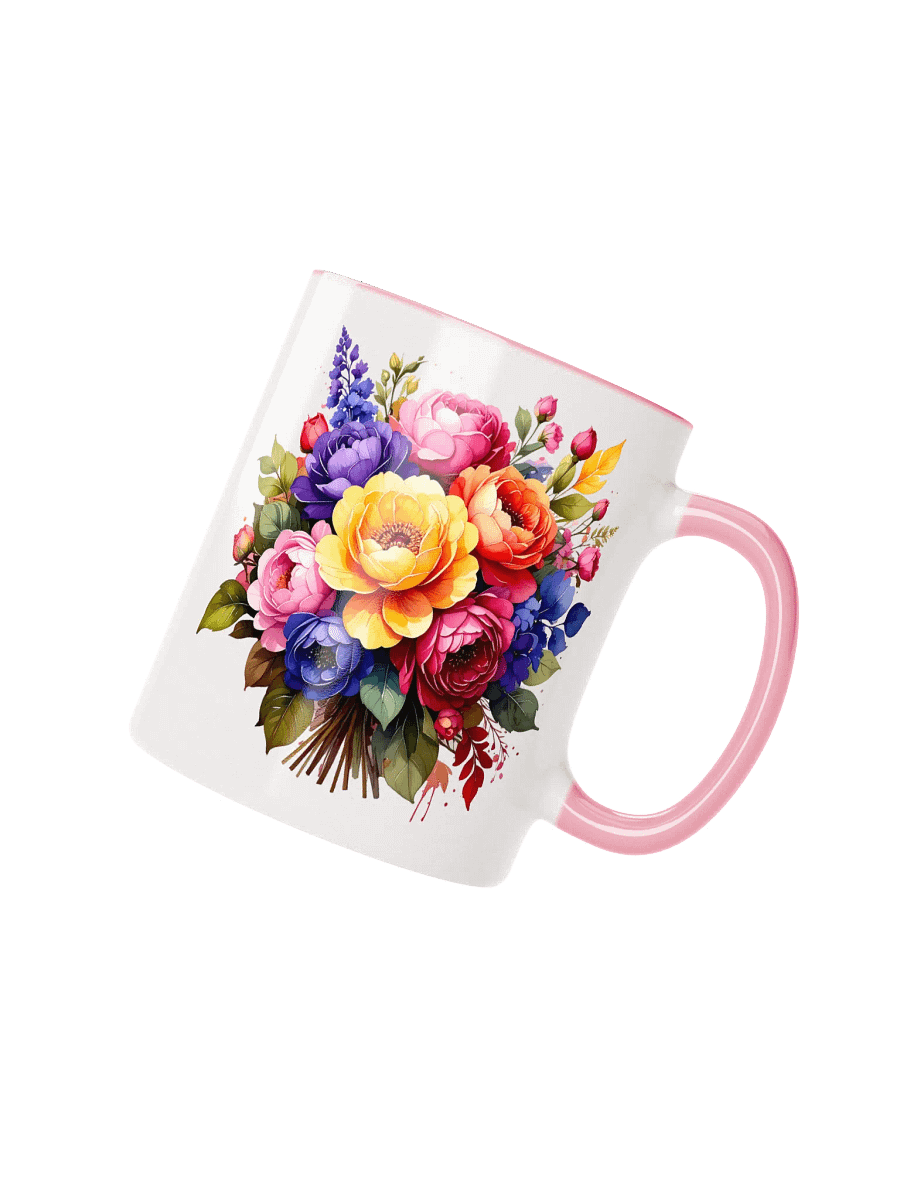 Columbia Road Market Peek-a-Boo Ceramic Mug (Pink Floral) product image (2)