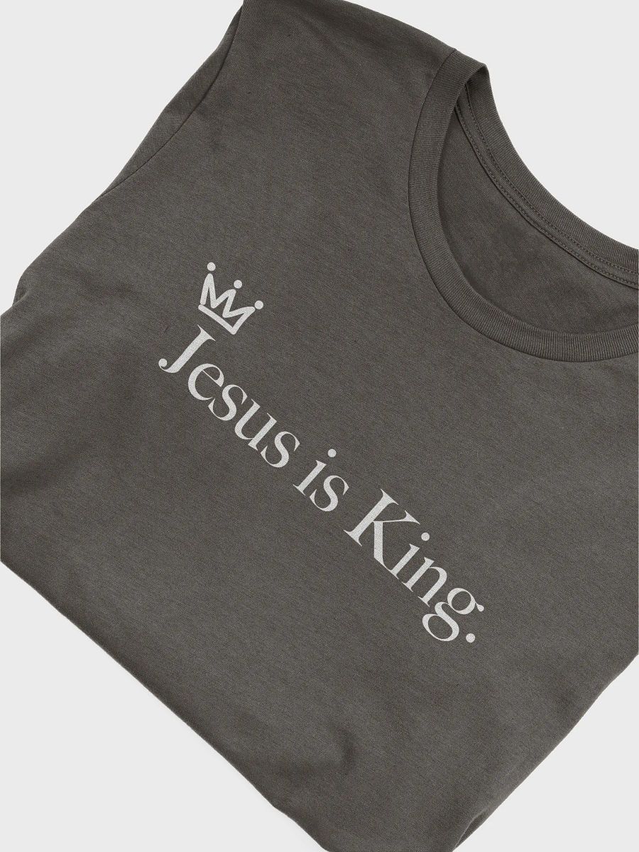 Soft unisex Jesus is King Tshirt White Text product image (13)