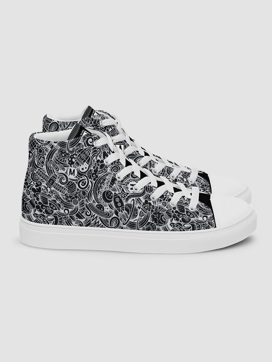 Dark Space Scribble - Men's High Tops | #MadeByMELO product image (10)
