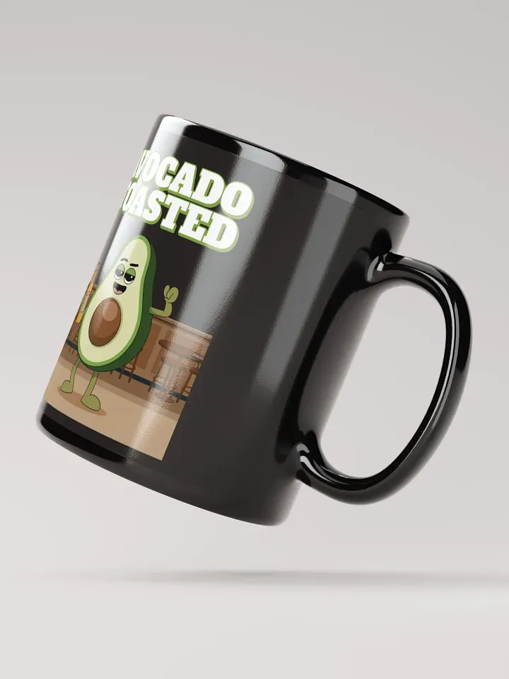 Avocado Toasted Funny Black Mug product image (2)