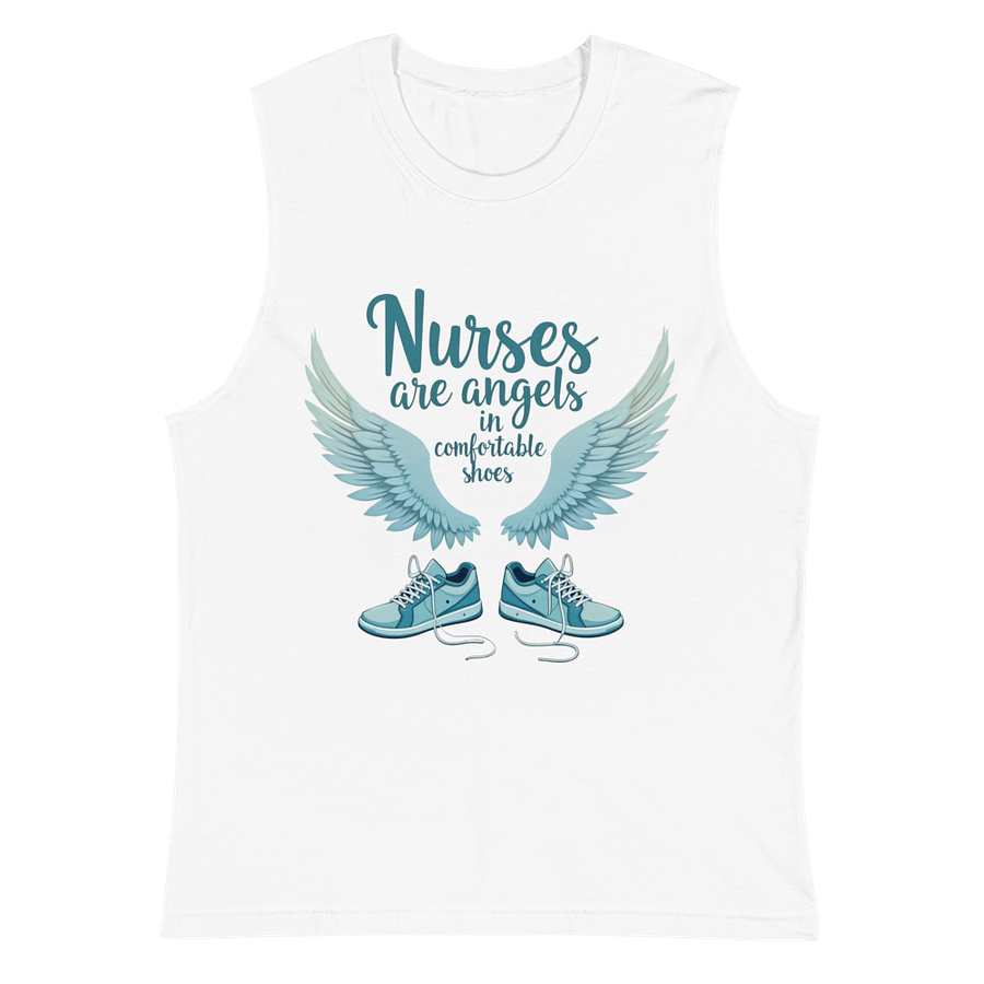 Angel Wings Nurses Muscle Tank product image (6)