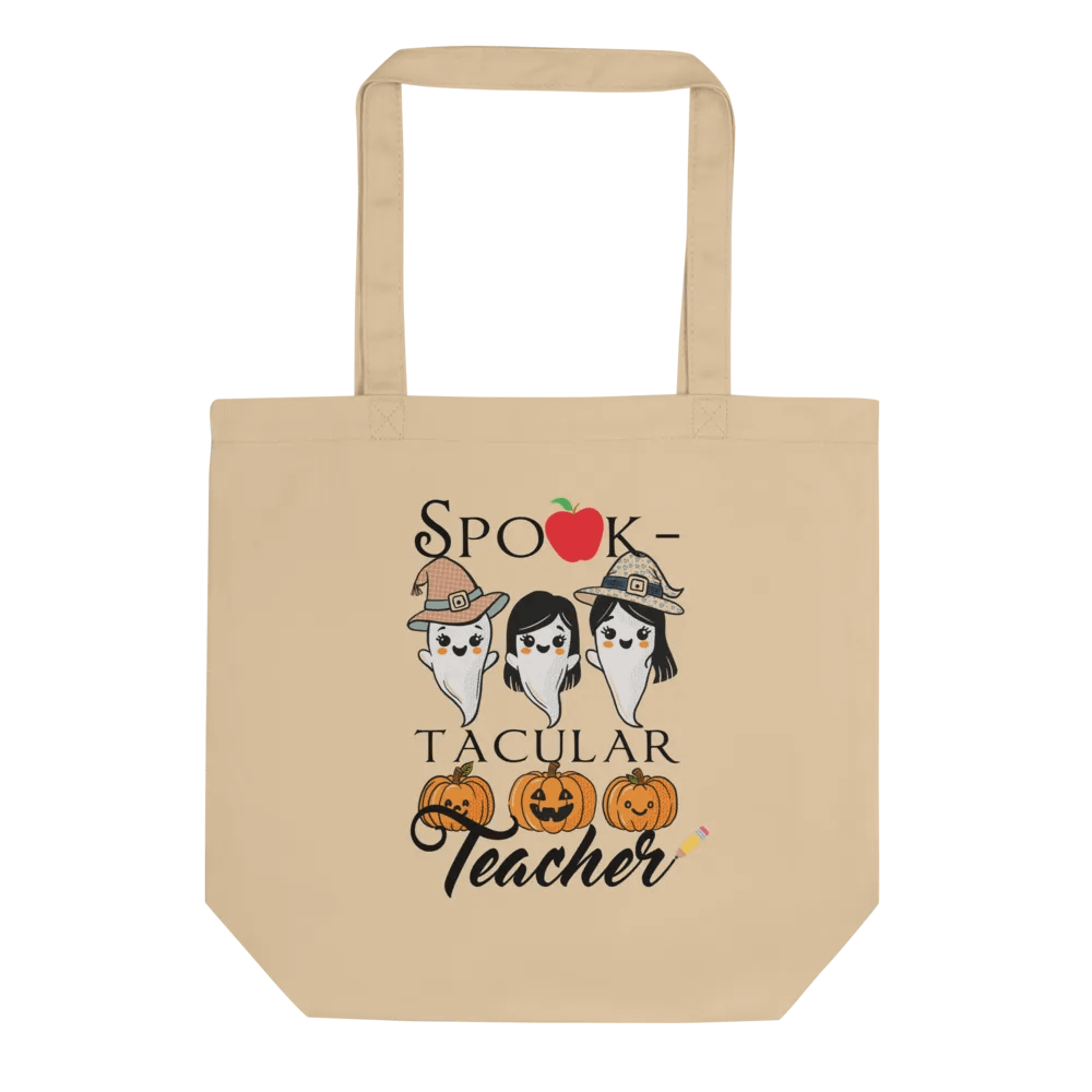 Hand-Drawn Spook-Tacular Teacher Canvas Cotton Bag product image (2)