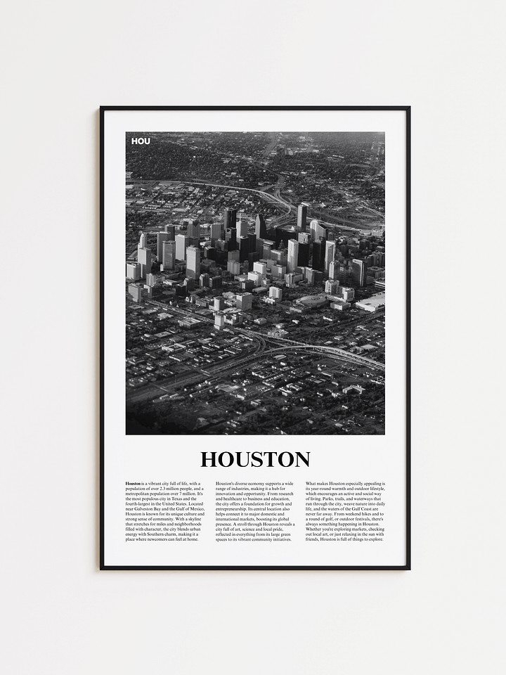 Houston 01 Newspaper Poster product image (1)